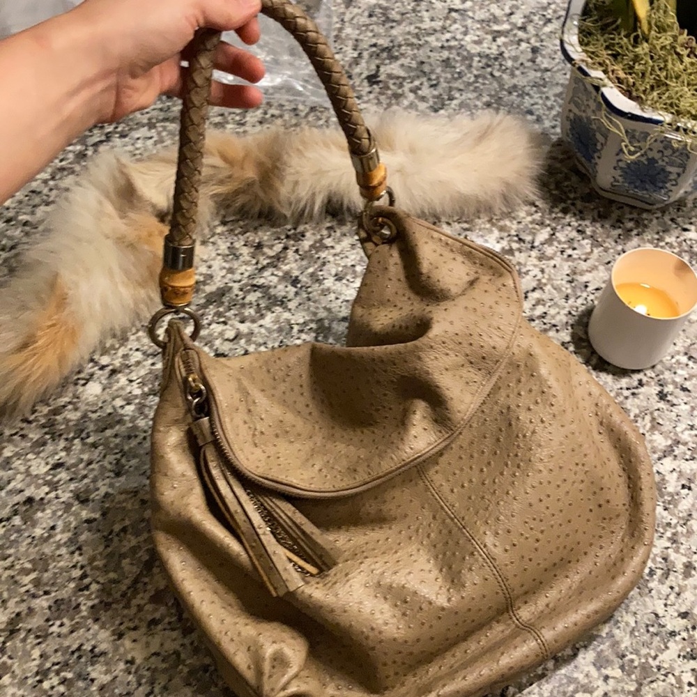 Elaine turner purse - beige, tan, textured. Priced based off EBay.